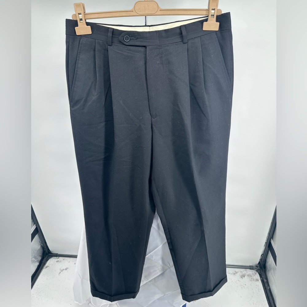 Oscar de la renta black loose for straight leg trousers